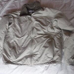 Columbia Mens Beige Winter Coat Jacket Interior Fleece Mens Size XLT Pre Owned